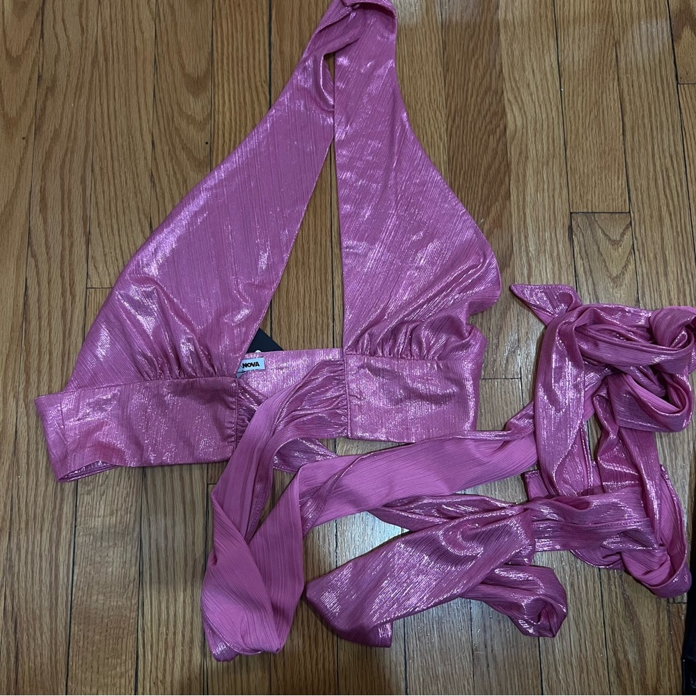 Pink Metallic Fashion Nova Top